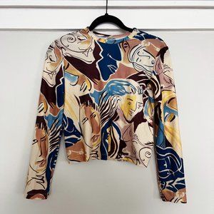 Rare Rachel Comey long sleeve faces top